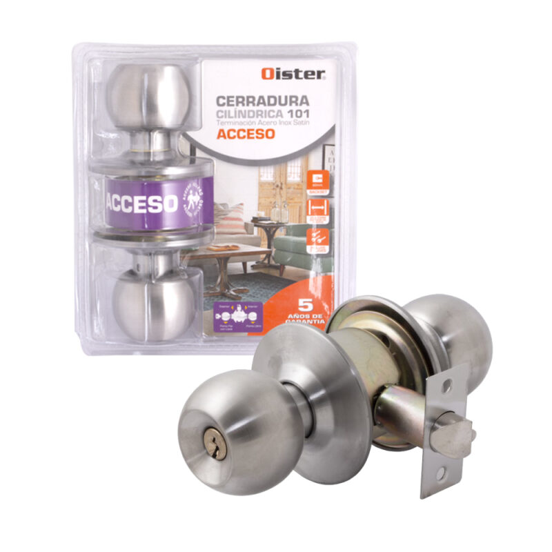 Cerradura cilindrica Oister ball acceso inox bt