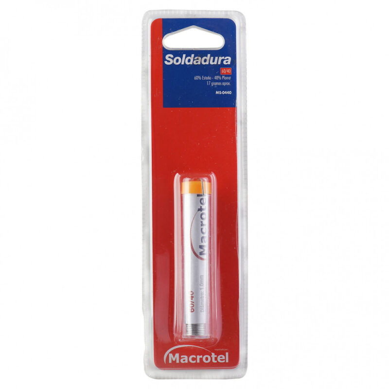 Soldadura Macrotel 60/40, en lapiz 17gr. aprox