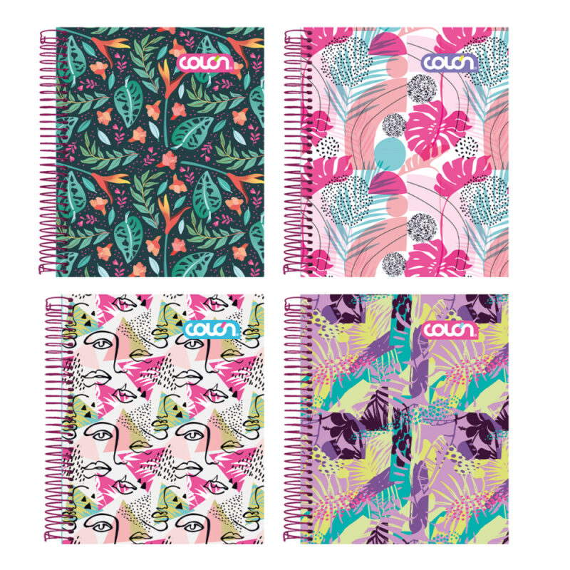 Cuaderno book Femenino 7m x150 Hojas x 6ud