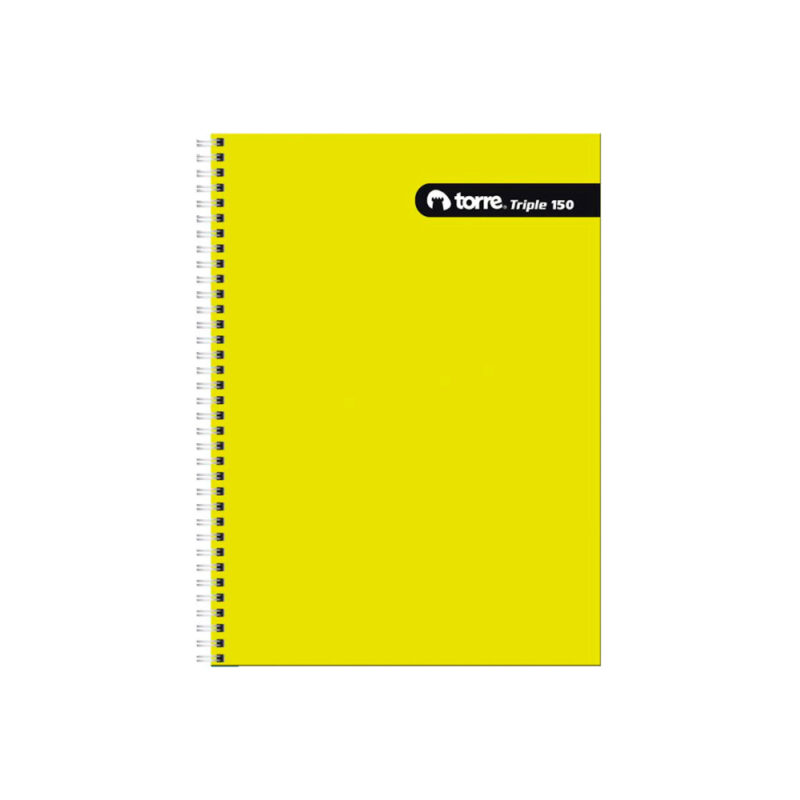 Cuaderno Triple Torre  Liso Mat 7mm 150 Hojas x 4ud