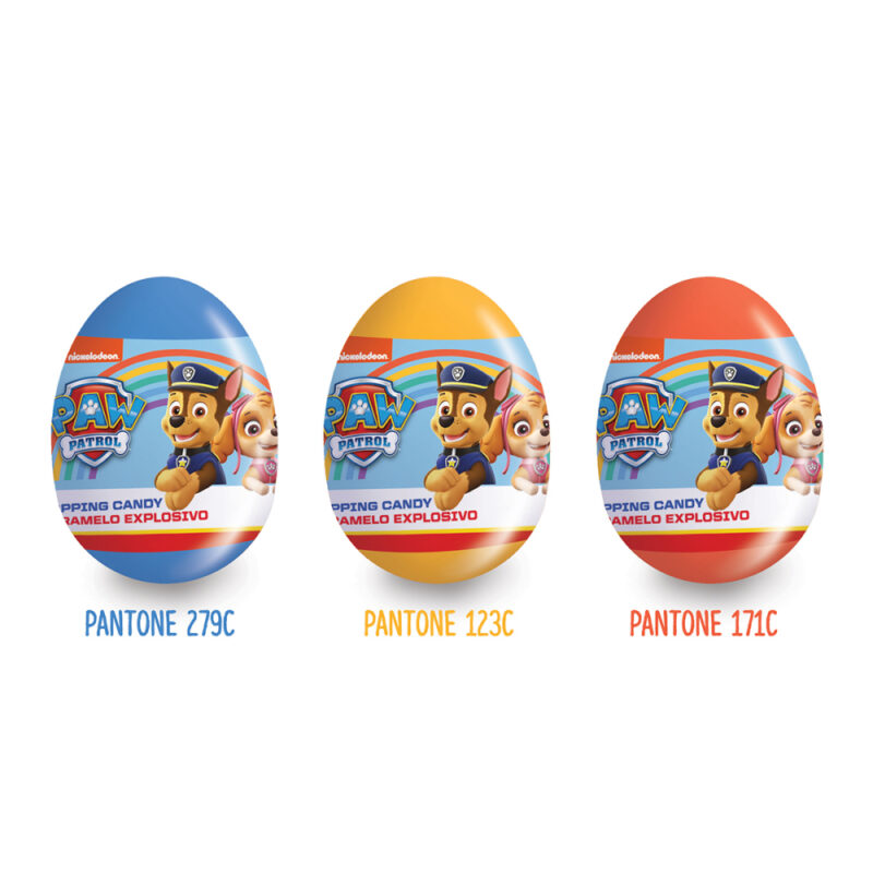 Huevo sorpresa Brickell Paw Patrl con popping s/azucar x12ud