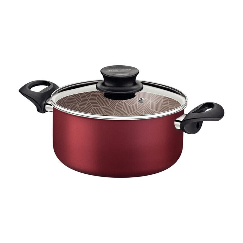 Cacerola dos asas Tramontina 24cm 4.9l alumin. y antiadherente