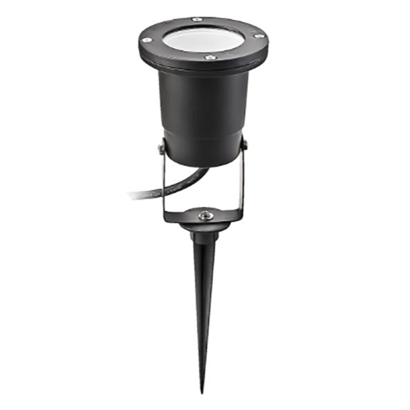 Foco stick estaca Downlight GU10 con base color negro