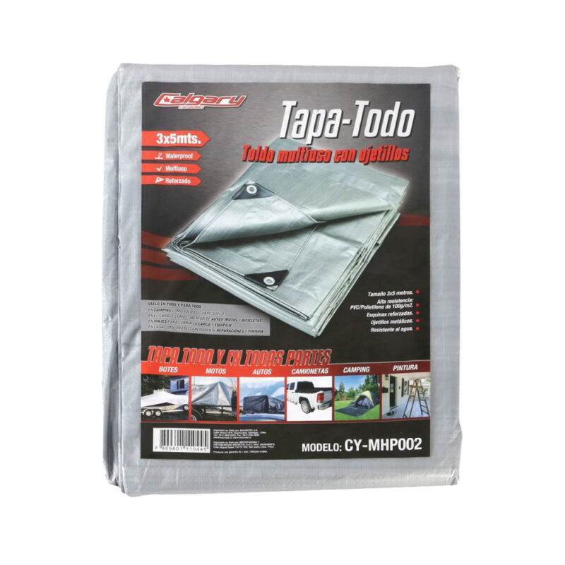 Tapatodo Calgary 3x5m impermeable con ojetillos