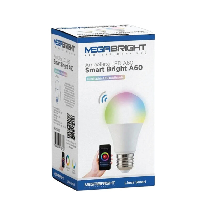 Ampolleta Led Smart Megabright A60 10W E-27 WiFi