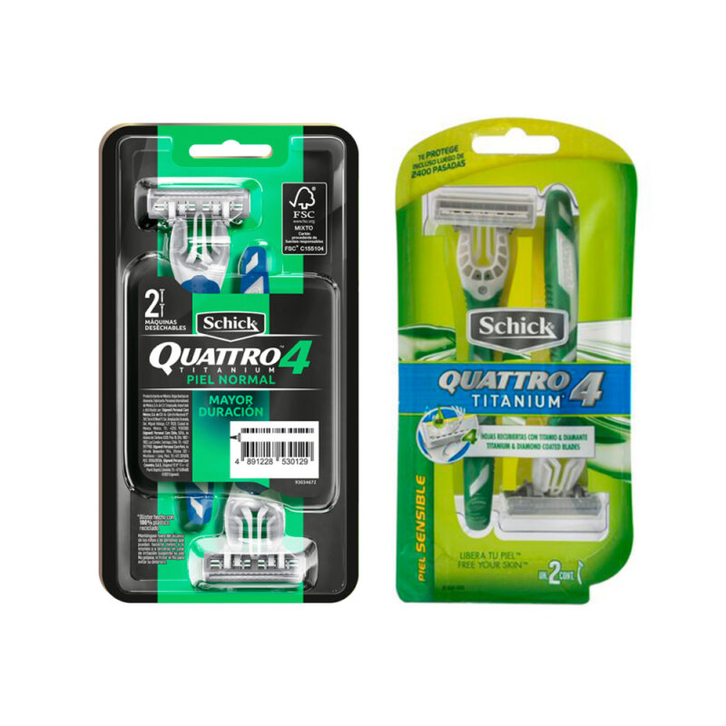 Maquina de afeitar Quattro4 titaniun terra blister 2ud