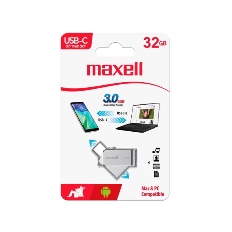 Pendrive USB-C OTG Maxell 3.0 32GB