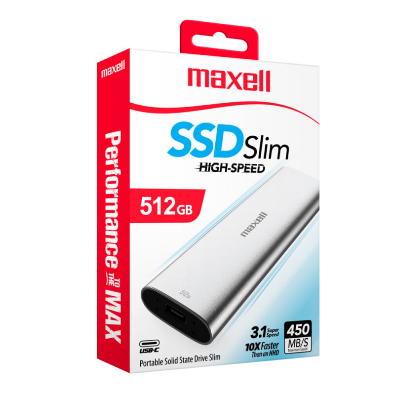 Disco duro Estado Solido Portable Maxell 512GB