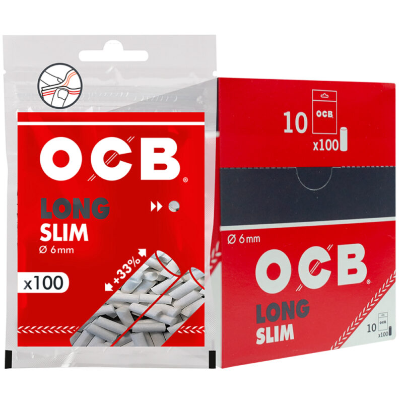 Filtro slim largo OCB x 10 bolsas