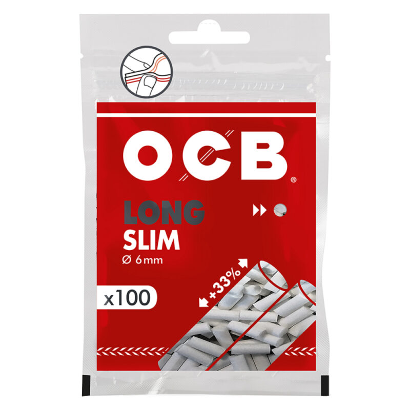 Filtro slim largo OCB x 10 bolsas