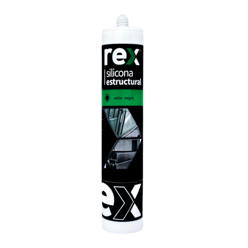 Silicona Rex estructural Negro Cartucho 300ml