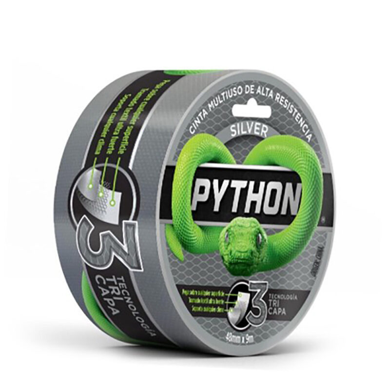 Cinta multiuso Python 48mm x 9m gris