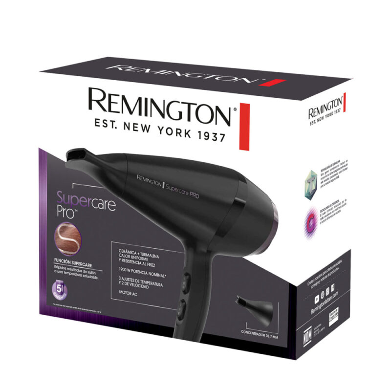 Secador de pelo Remington pro D23A supercare con turmalina