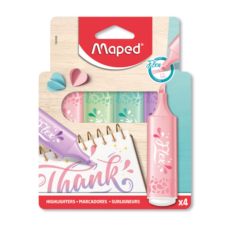 Destacador Maped flex paste Bl x 4 ud.