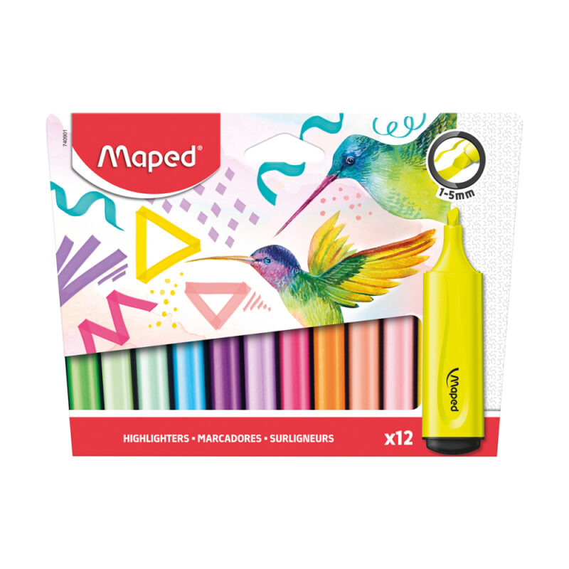 Destacador Maped variedades estuche x 12 ud.