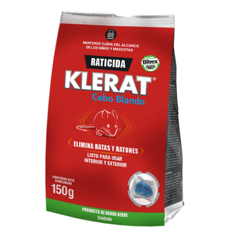 Raticida Klerat Cebo Blando 150g x 24 unidades