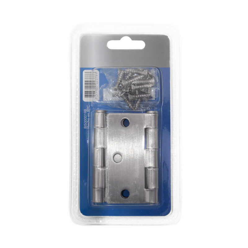 Bisagra acero Odis Niquelado 3x3x2.0mm canto recto 3unidad