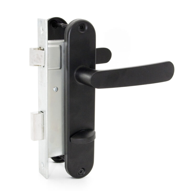 Cerradura Embutir Odis Simona 7040 Set Baño Negra