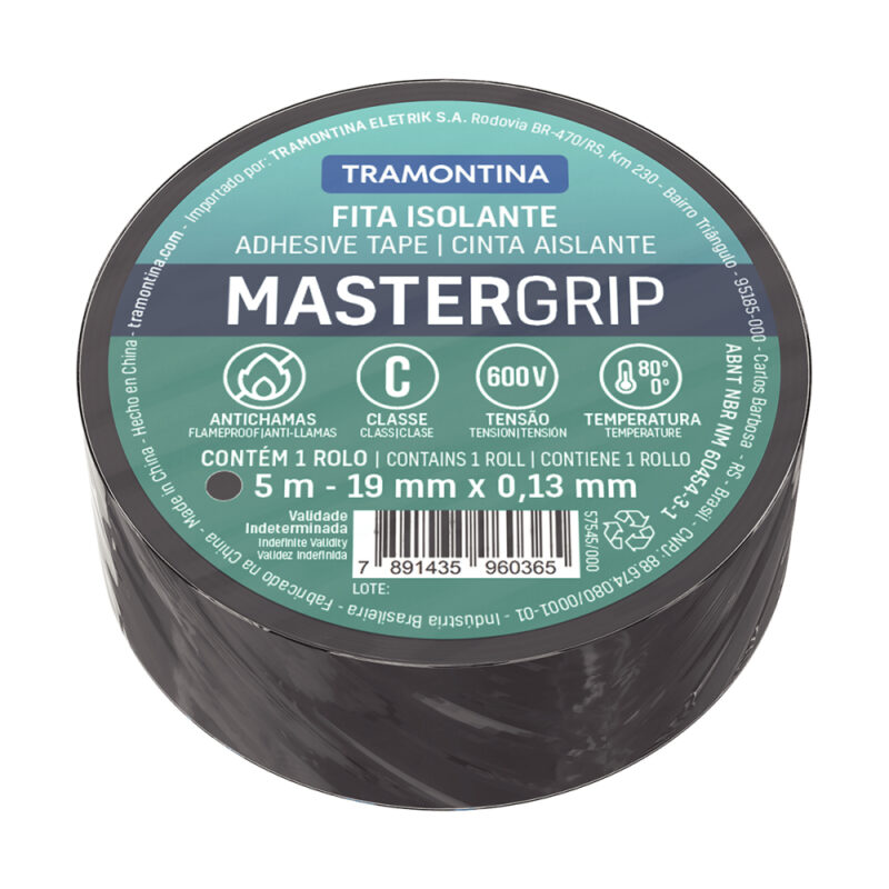 Cinta Aislante Tramontina 5m 0,13mm Negro