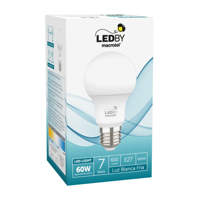Ampolleta Led A60 E27 7W Led By