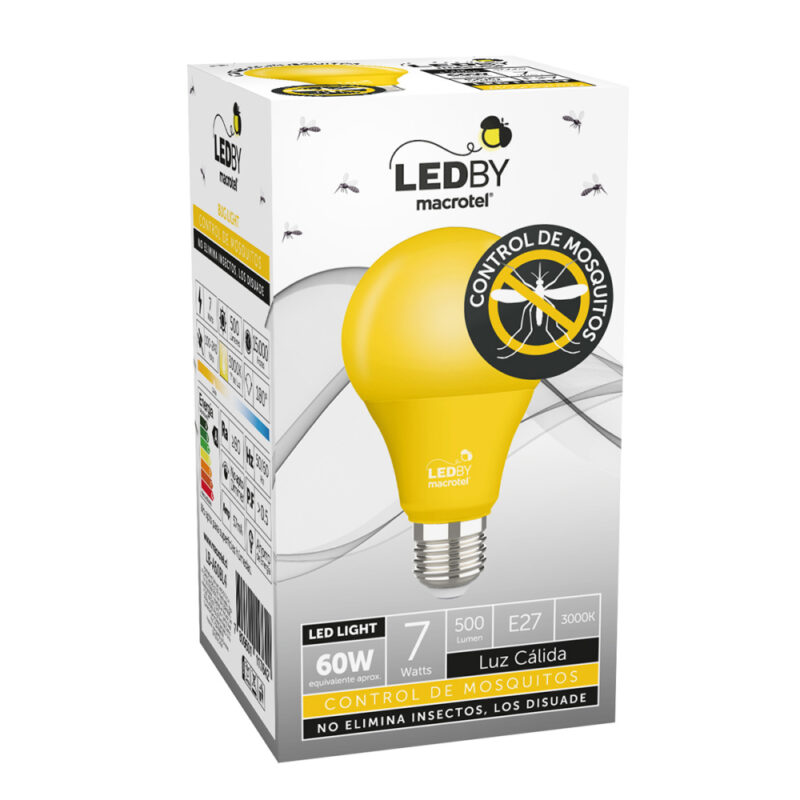 Ampolleta Led A60 Anti mosquitos 7W Led By
