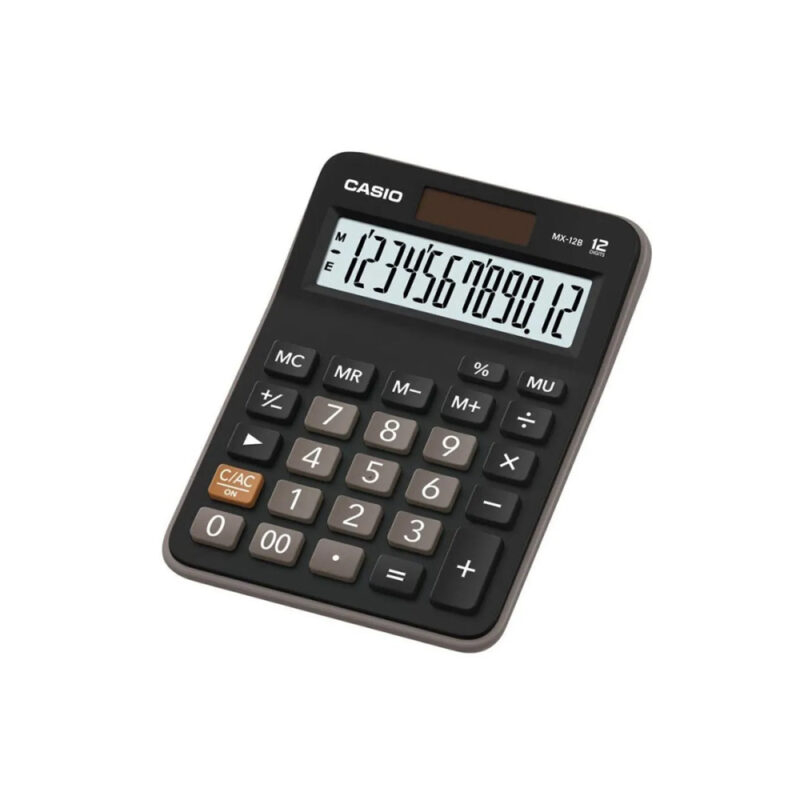 Calculadora escritorio Casio solar 12 digitos MX-12B-BK-W-DC