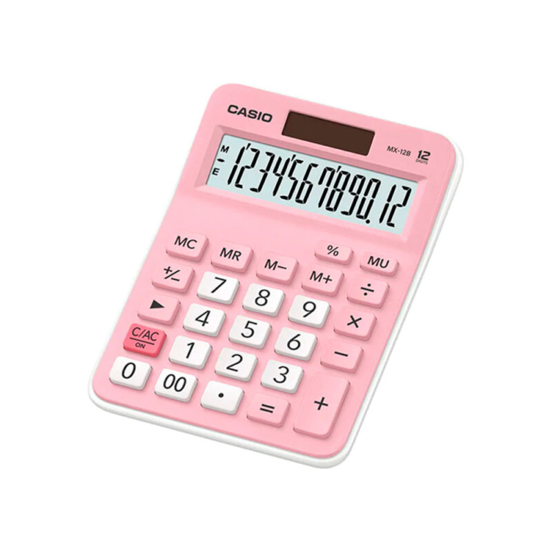 Calculadora Casio escritorio solar 12 digitos MX-12B-PK-W-DC