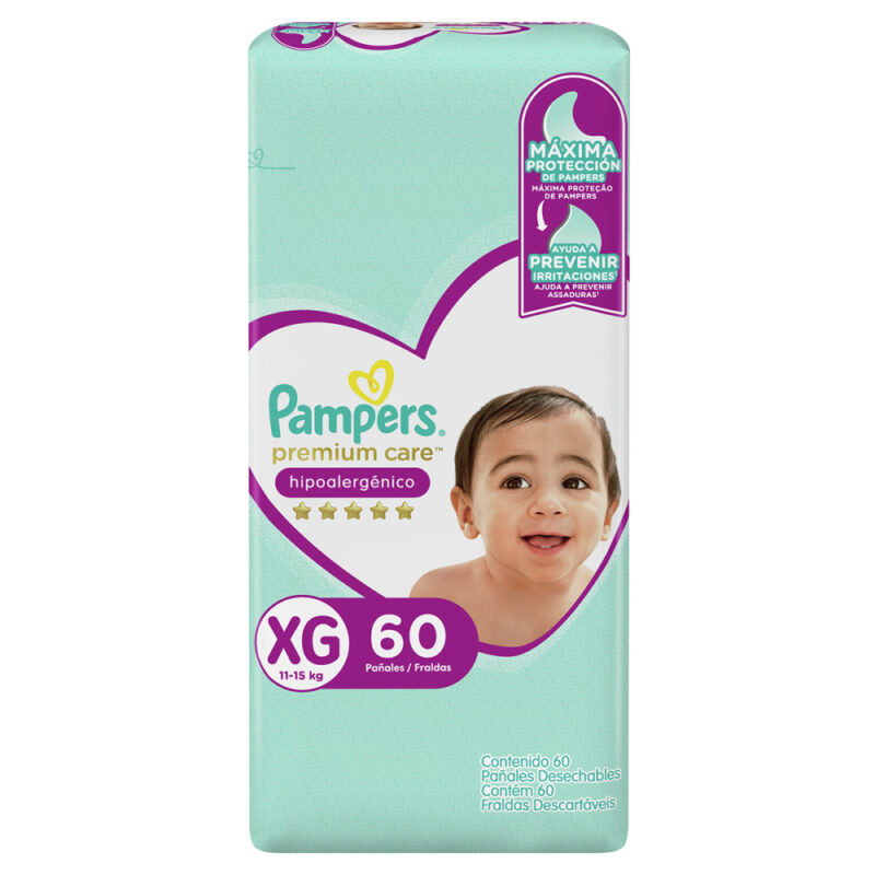 Pañal Pampers premium care XGD x60ud