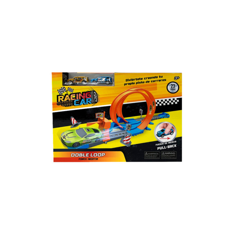 Racing Car Die Cast Pista Doble Loop