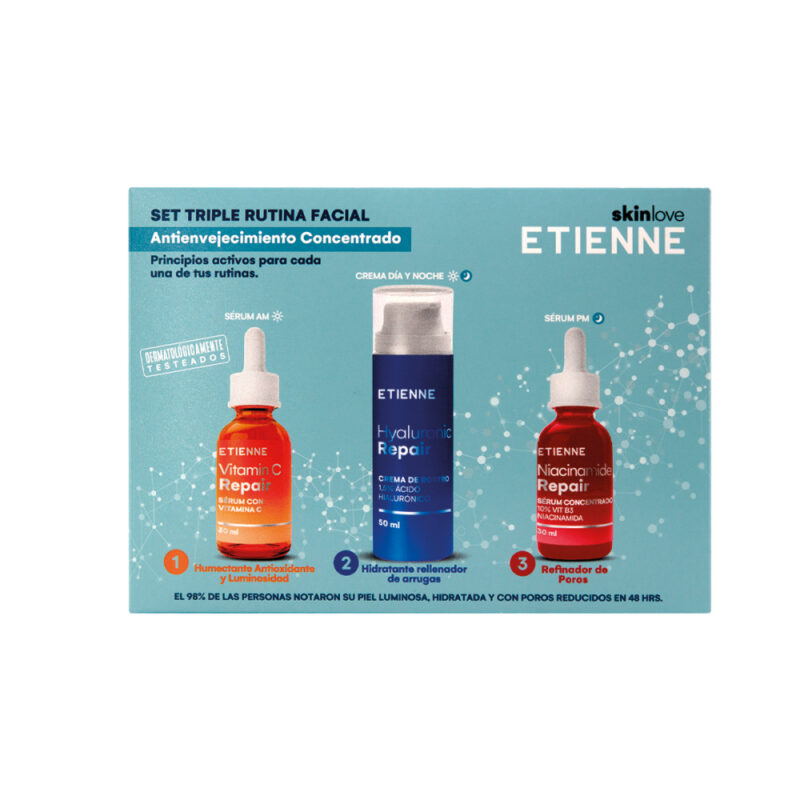Estuche Etienne set triple serum