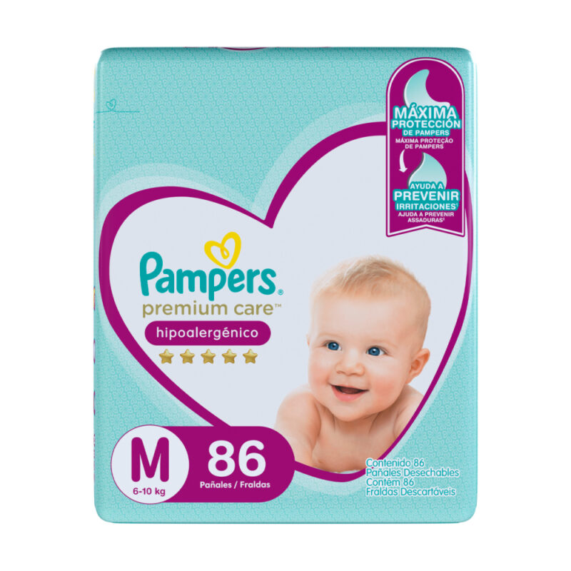 Pañal Pampers premium care M x86ud