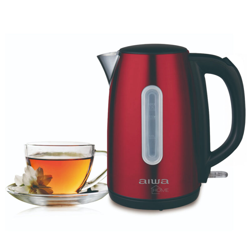 Hervidor electrico acero inoxidable 1.7L Rojo