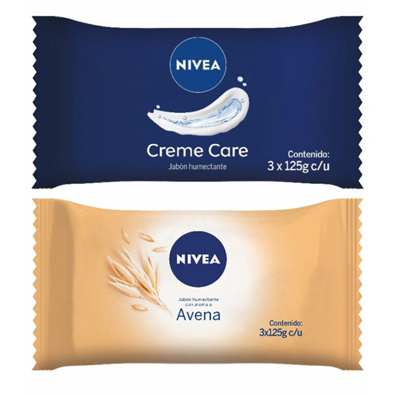 Jabón Nivea humectante bolsa 3 ud x125gr