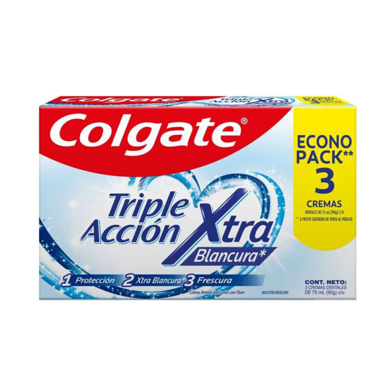 PK pasta dental Colgate triple acción extra blanco 3x75gr