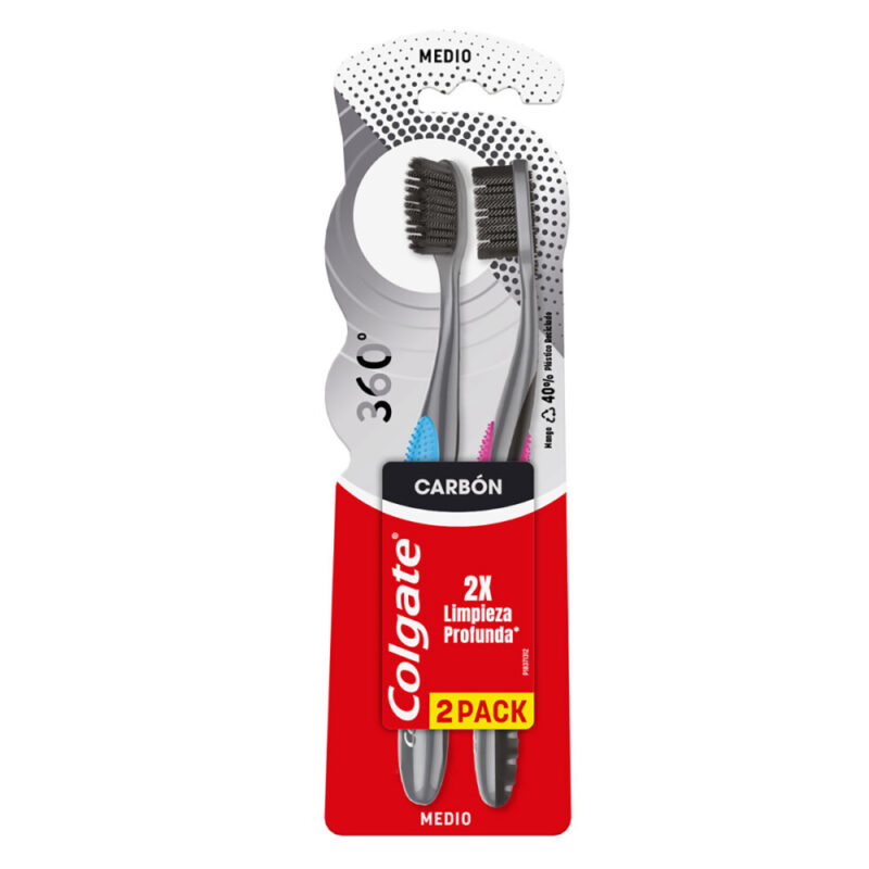 Pack cepillo Colgate 360 blackx2