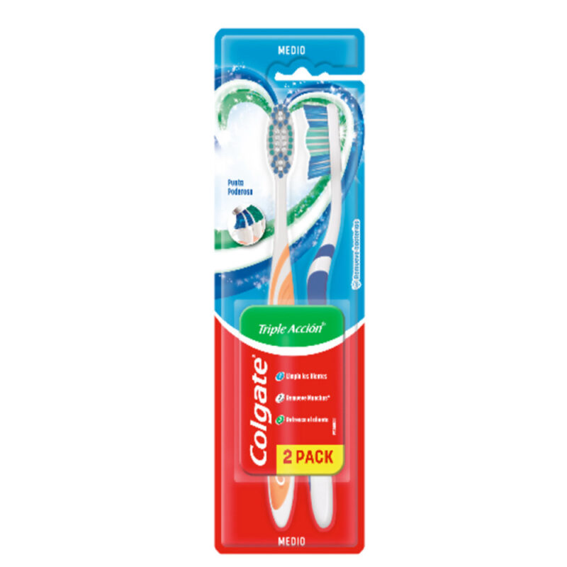 Pack cepillo Colgate triple acción medio x2ud