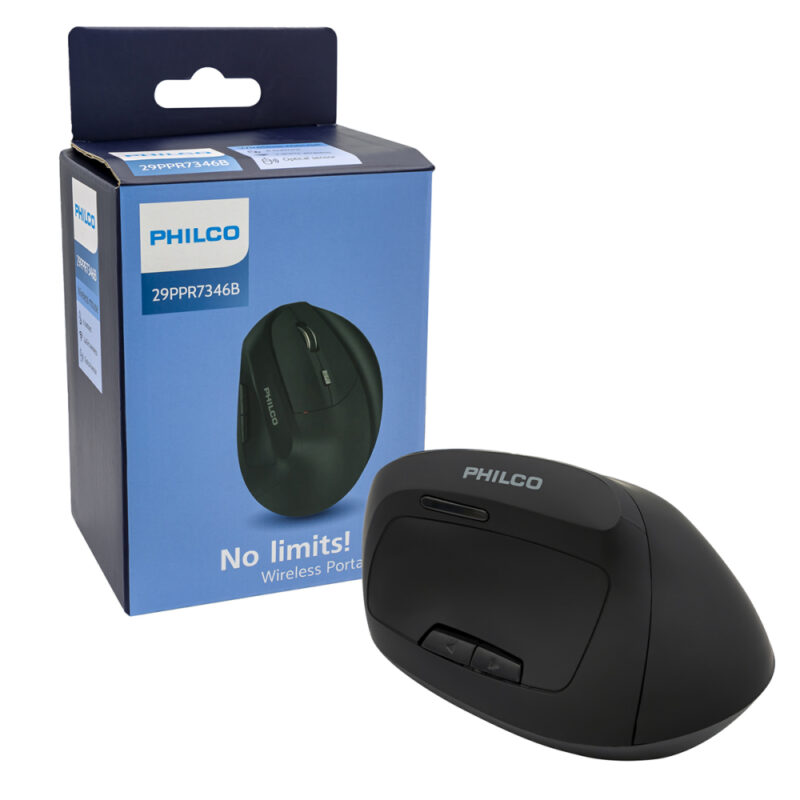 Mouse inalambrico vertical Philco recargable Pro SPK7346