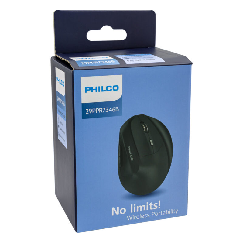 Mouse inalambrico vertical Philco recargable Pro SPK7346