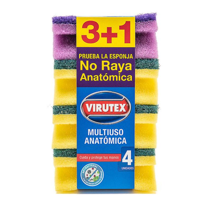 Esponja acanalada Virutex clasica 4ud