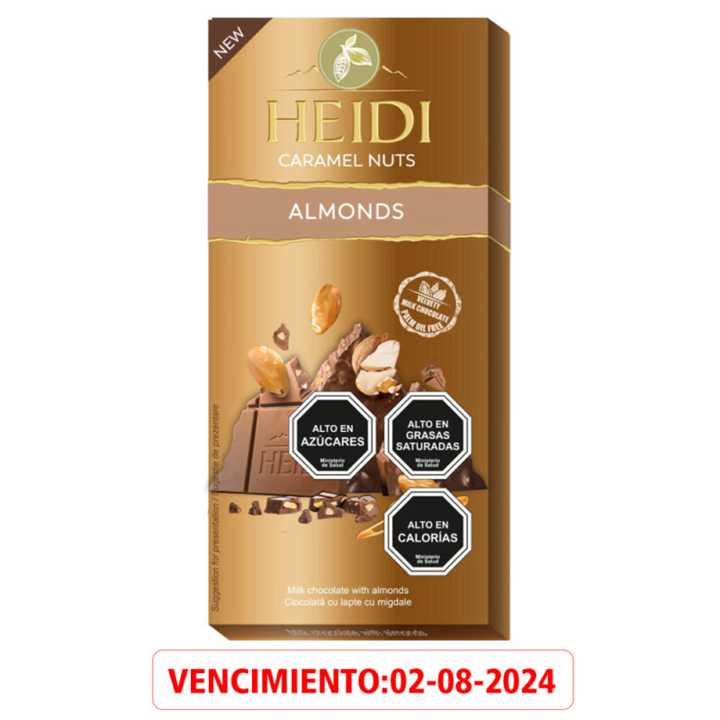 Liq-Chocolate tableta Heidi Caramel l Nuts Almonds 80g