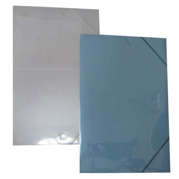 Carpeta Torre plástica transparente oficio con elastico x1ud