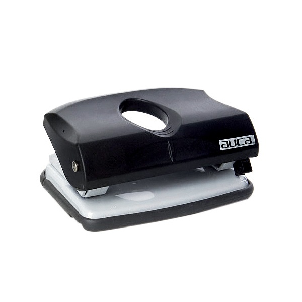Perforadora Auca mediano 15 hojas negra x1ud