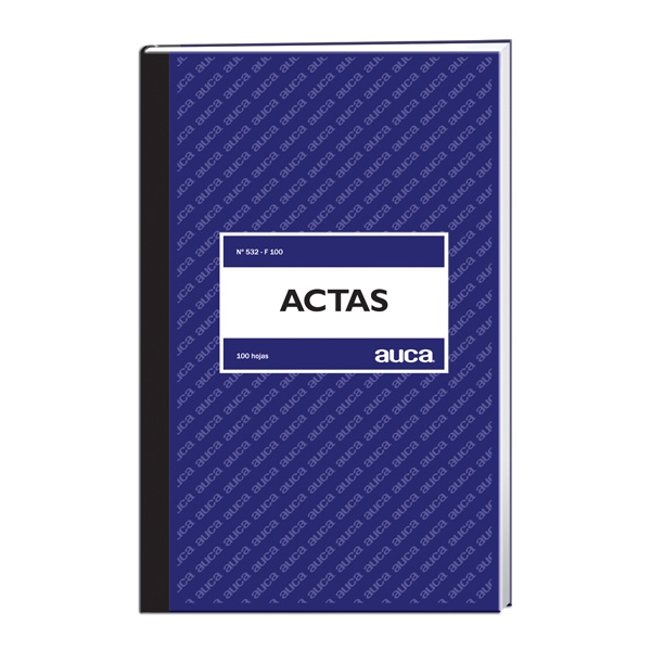 Libro actas Auca 100hj azul x1ud