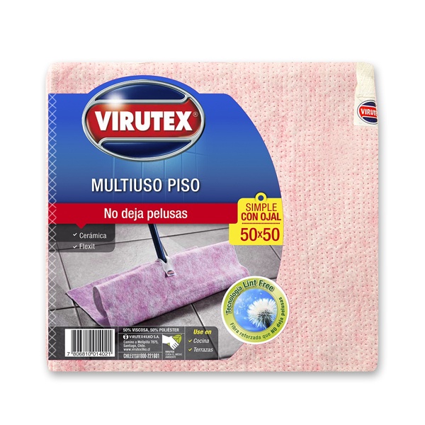 Trapero de algodón Virutex simple con ojal 50x50cm