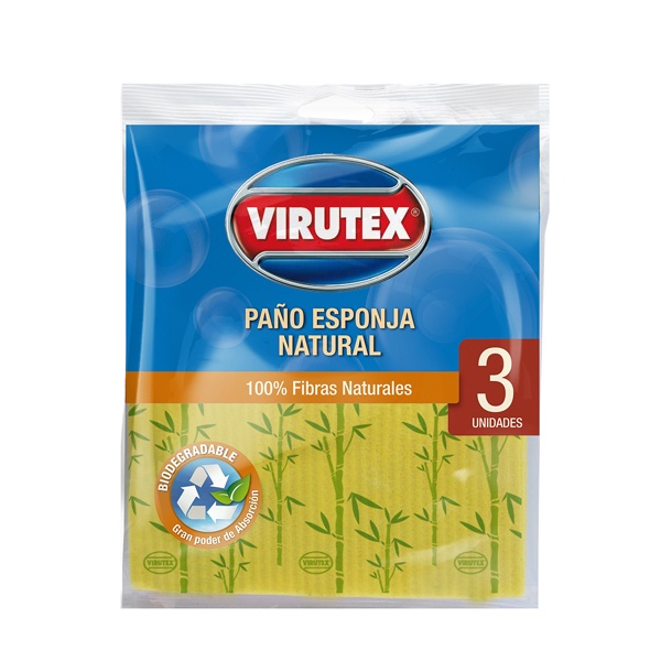 Paño esponja Virutex natural x3ud