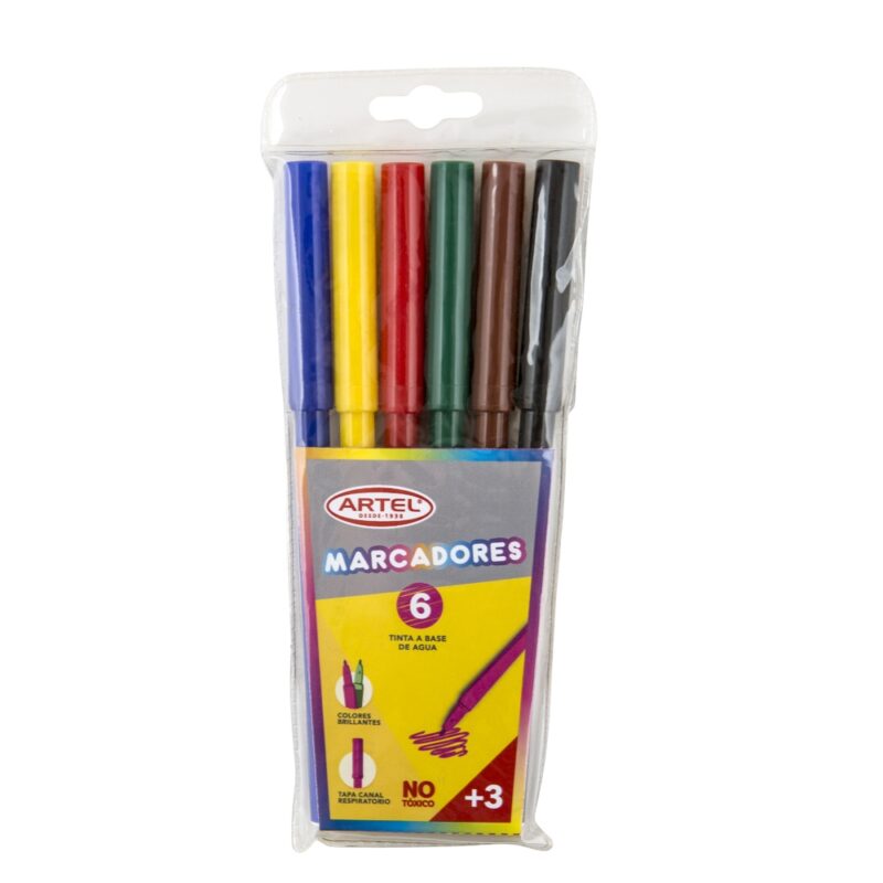 Lápiz scripto Artel colores 6 colores x1ud