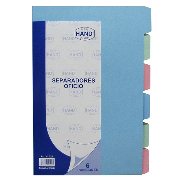 Separador archivadores Hand oficio x6ud