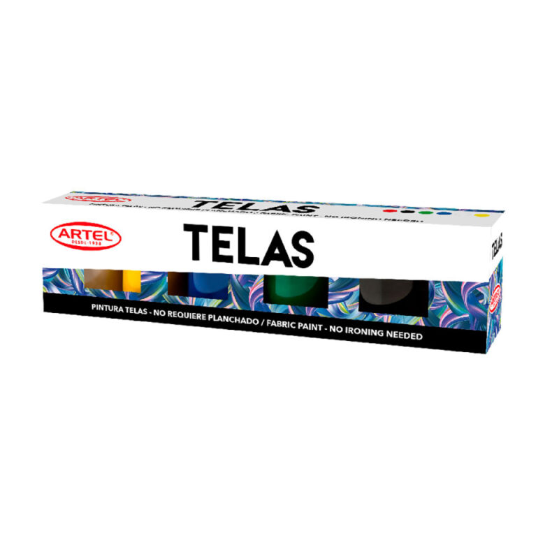 Pintura tela Artel 15ml 6 colores x1ud