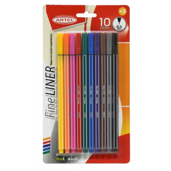 Marcador Fine liner Artel 10 Colores
