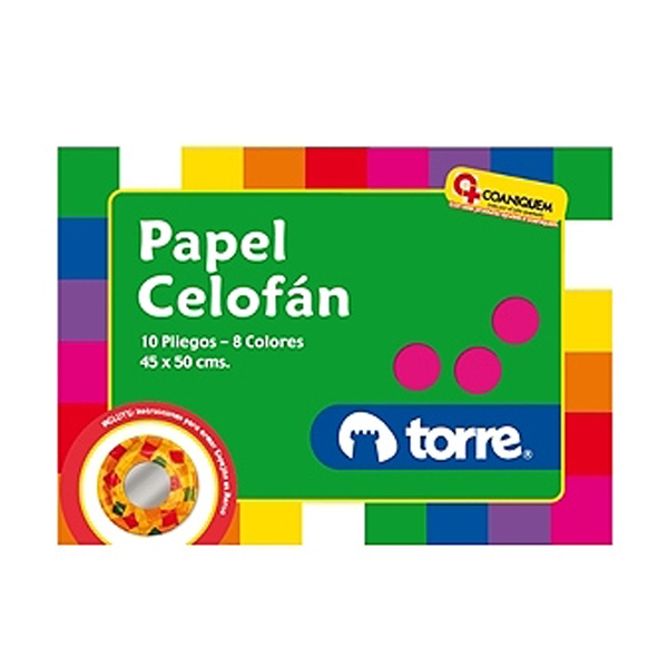 Bolsón papel celofán Torre 10 pliegos x1ud